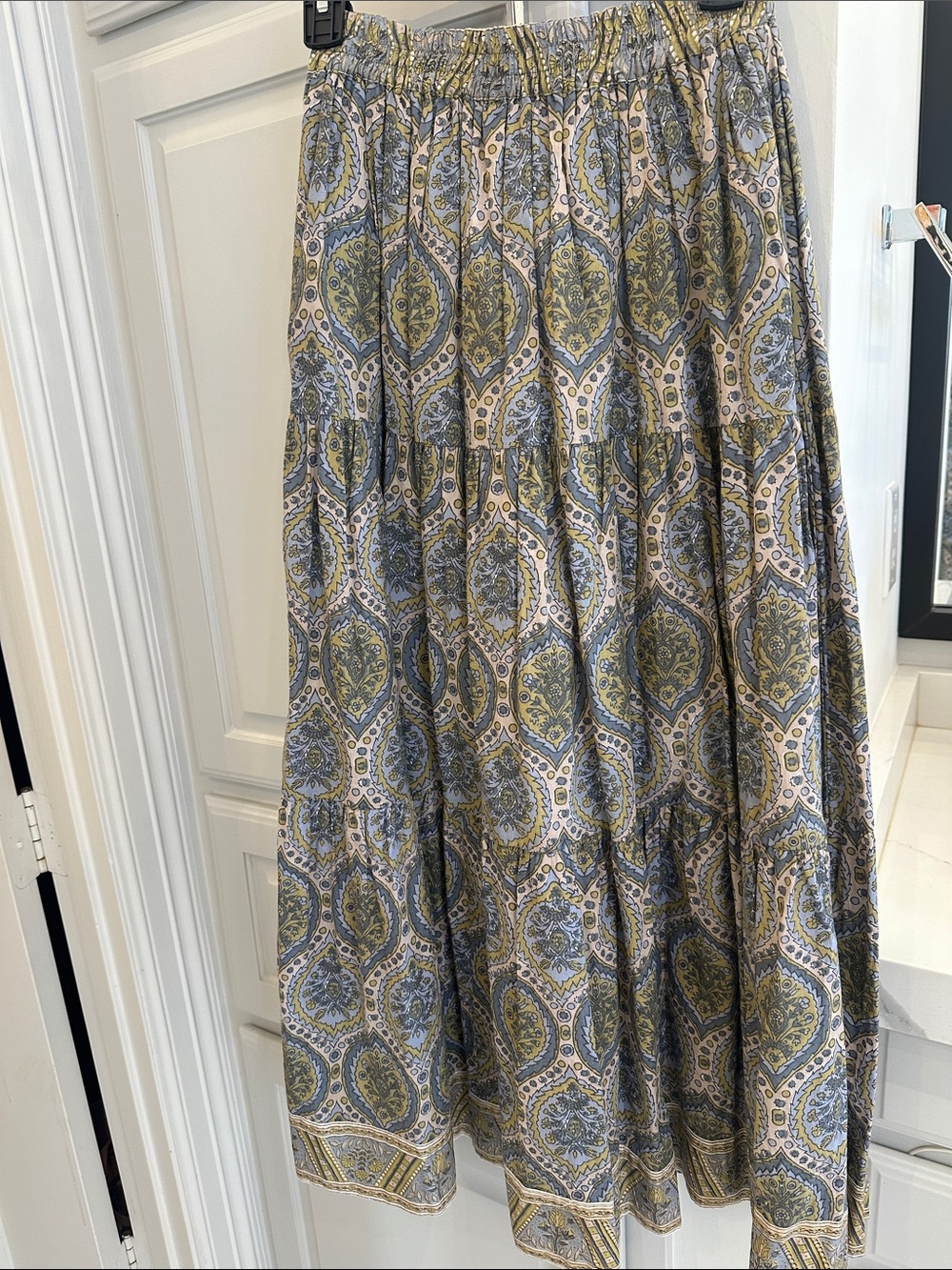 Victoria Dunn Multi-Color Paisley Maxi Skirt